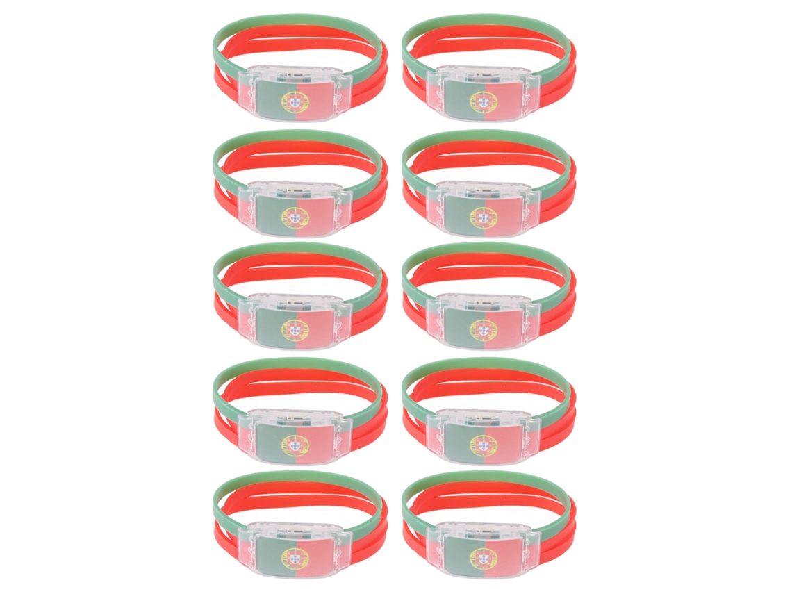 10 Pulseras Luminosas Con La Bandera Nacional, De Silicona Y Abs, Accesorio Para Aficionados De La Copa Mundial De La Fifa 2022.