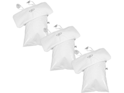 Juego de 3 almohadas de baño para adultos, color blanco Gokoco