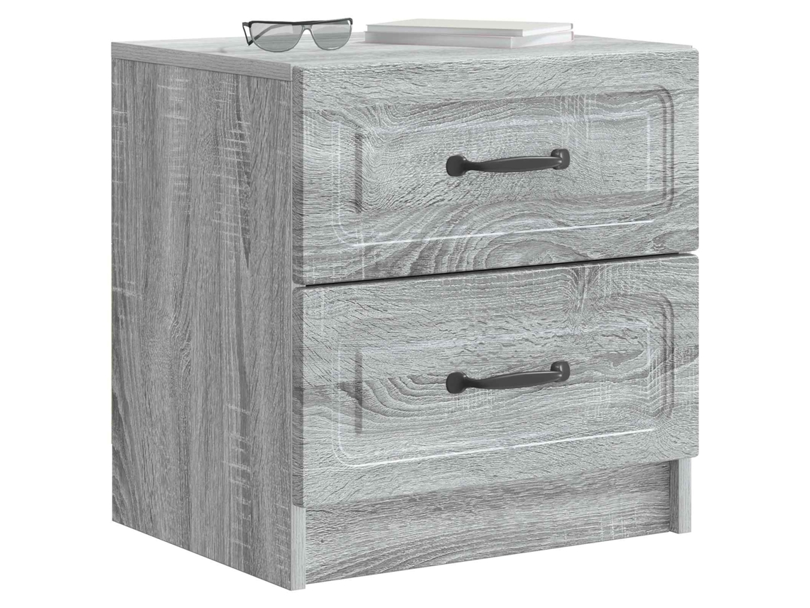 Maison Exclusive - Armario De Noche 2 Pcs Gris Sonoma 43 X 34,5 X 44,5 Cm