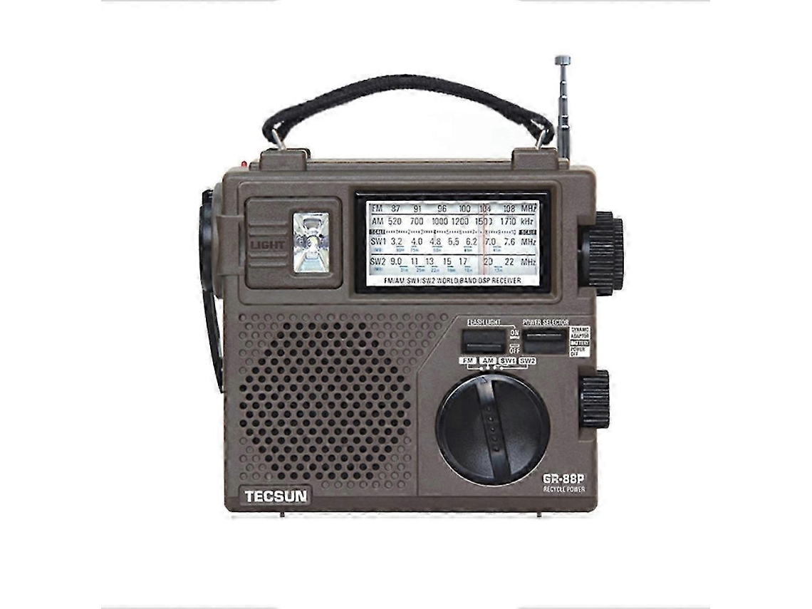 Tecsun Gr-88p Digital Emergency Radio With Dynamo Hand Crank, Built-in Speaker, Manual Power, Am/fm Receiver