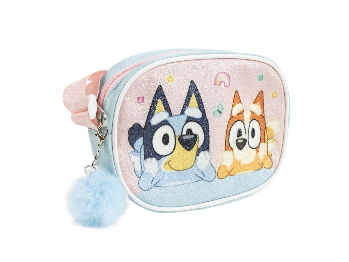 Bolso bandolera rectangular azul y bingo con purpurina 82725 Bluey