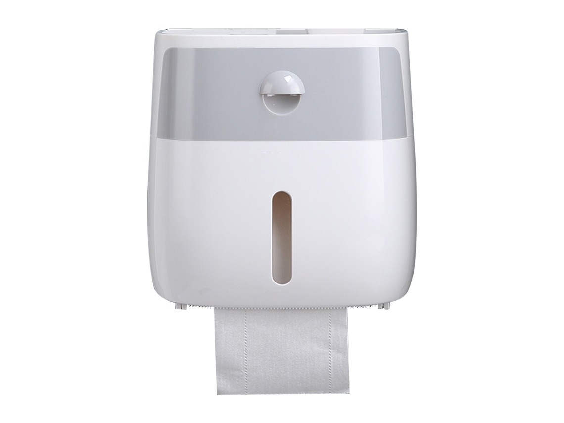 Soporte Para Papel Higiénico De Doble Capa Con Cajón Para Montaje En Pared, Sin Perforaciones, Adhesivo.
