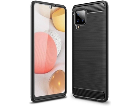 Carcasa + Protector Samsung Galaxy A42 HFS-HOUSE Carbone Negro
