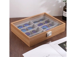 Caja De Almacenamiento Para 8 Vasos, Acabado Premium, Madera, Pdmdf07*