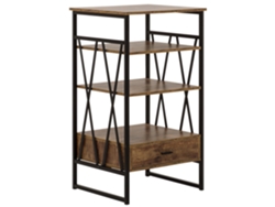 Estantería con 3 baldas BELIANI Keene de Tablero de fibra Madera oscura 56x51x101