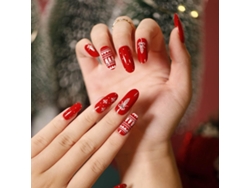 24 diseños de manicura francesa: árbol de Navidad, líneas a cuadros rosas, estilo ballet, para mujeres y niñas.