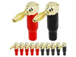 2026-12 Conectores Banana En Ángulo De 90 Grados, 4mm De Cobre Puro Chapado En Oro, L Shape Zuk
