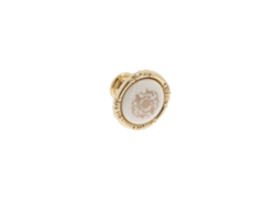 Pomo Para Muebles En Zamac Y Porcelana Diámetro 38mm Bañados En Oro Lote De 6