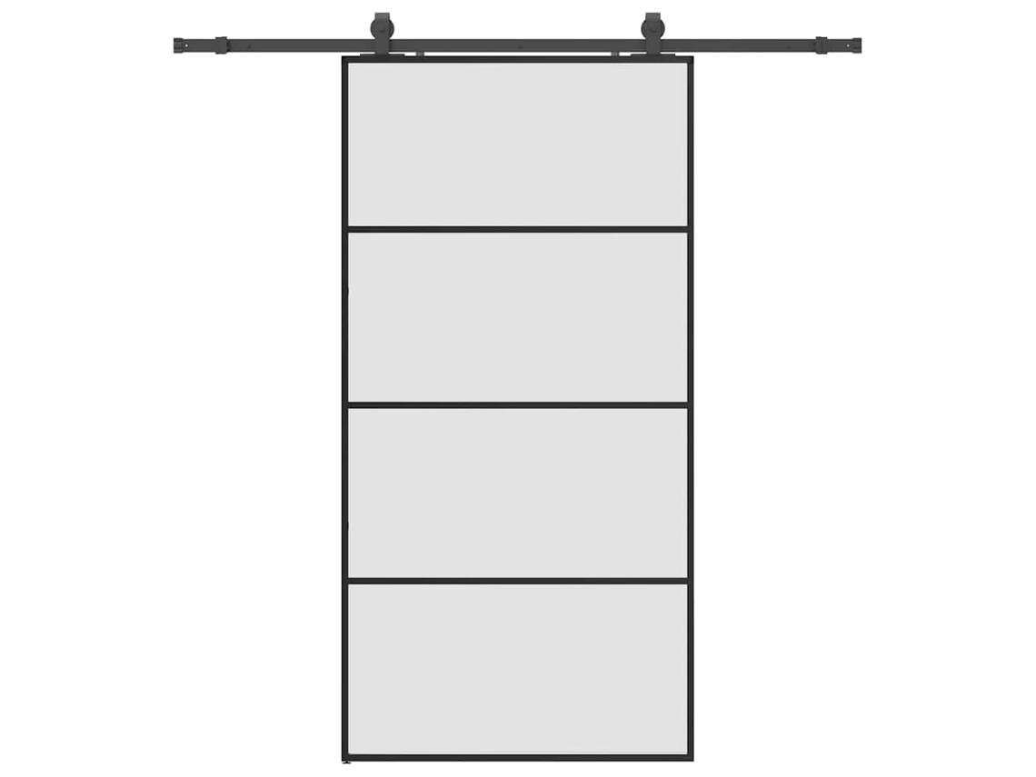 Puerta Corrediza Vidaxl Negro Cristal
