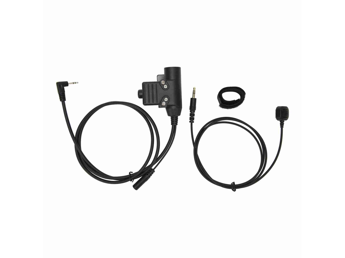 Adaptador Ptt U94 Con Micrófono De Dedo Plug And Play Para Radios Walkie-talkie De 2,5 Mm, Negro