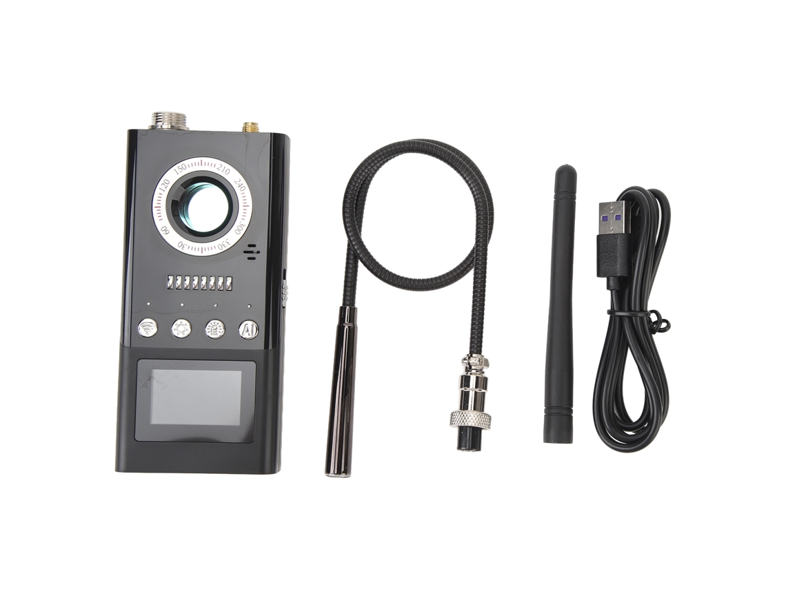 Detector De Cámaras Y Dispositivos De Escucha, 1-8000 Mhz, 1000 Mah, Portátil Con Luz Led.