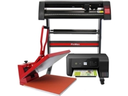 Prensa Térmica en Forma de Almeja de 50 cm Cortador de Vinilo e Impresora