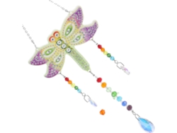 Campana De Viento Acrílica Healeved Hecha A Mano Con Cristales Planos, Ligera, Para Pintura De Diamantes Diy,