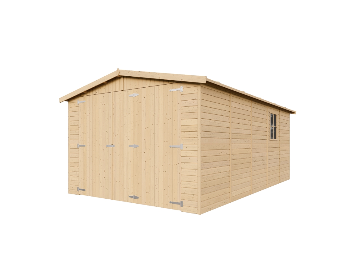 Garaje TIMBELA de Madera M101 (15 M² - 222 x 516 x 324 cm)