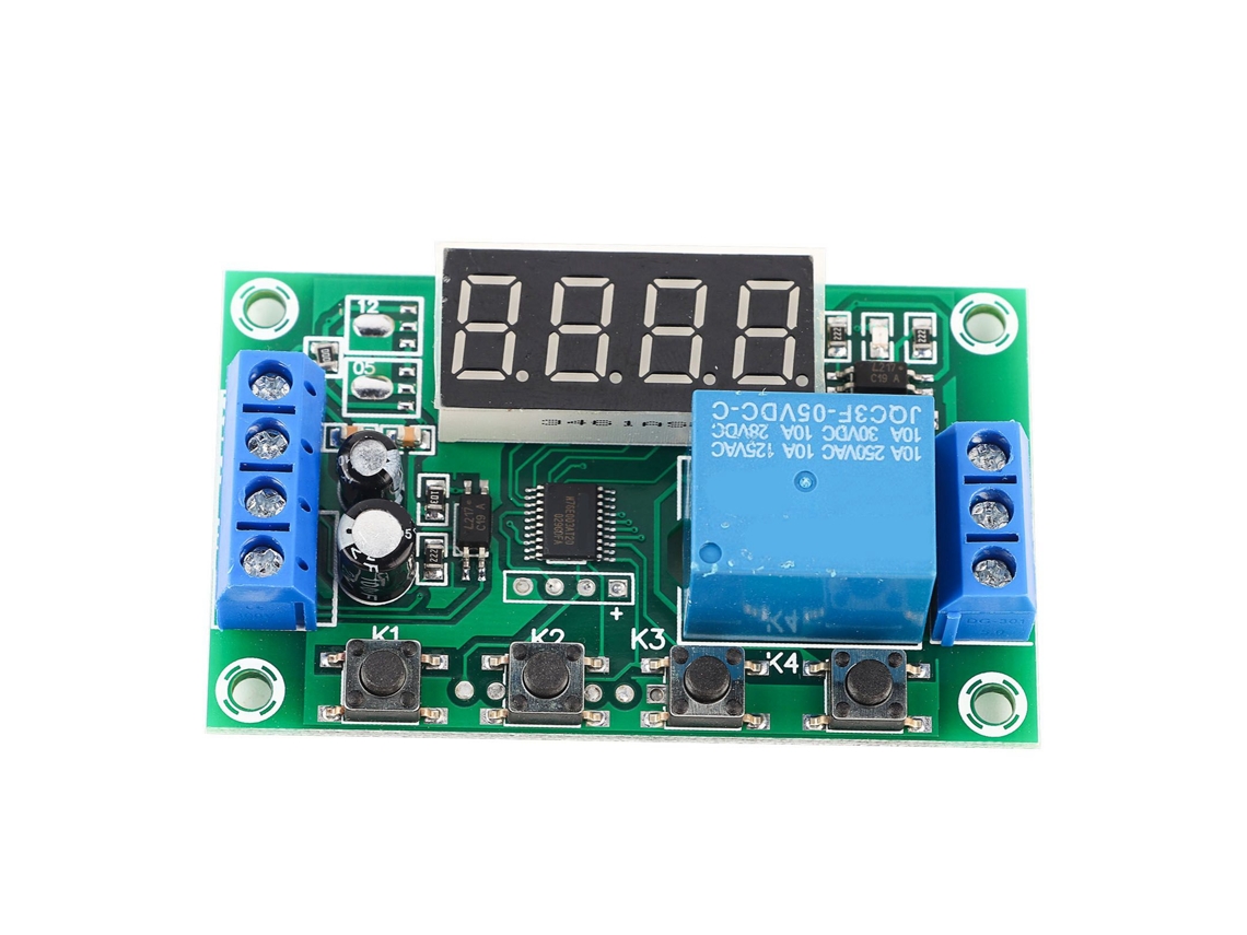 Módulo De Control De Relés Con Temporizador Ajustable Y Led (5v) Para Automatización.
