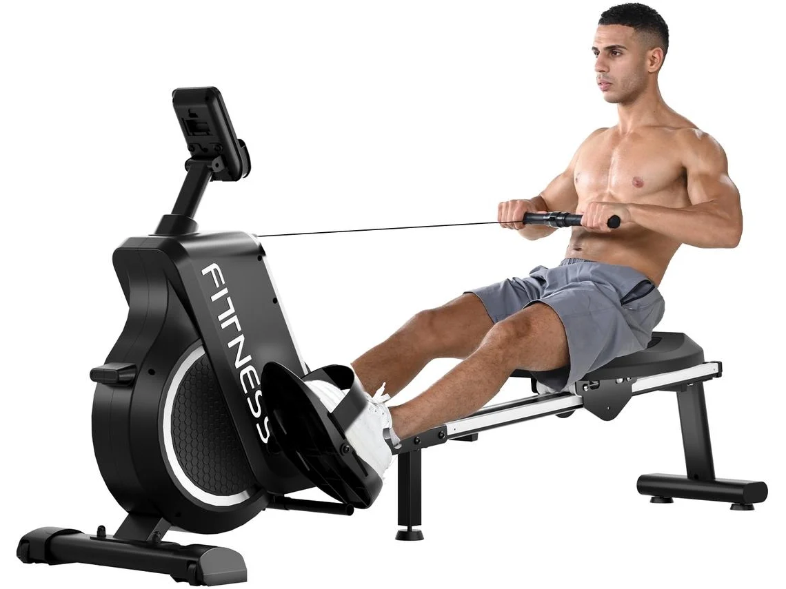 Máquina de remo magnética, 16 resistencias ajustables y monitor LCD, peso máximo 120 kg, para gimnasio en casa Dskeuzeew