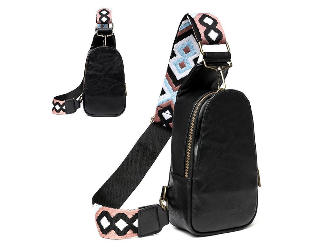 Bolso Bandolera De Piel Sintética Para Mujer, Bolso De Pecho Versátil Para Senderismo, Viajes Y Actividades Al Aire Libre.