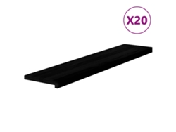 Maison Exclusive - Peldaños De Escalera 2 Uds Madera Maciza Roble Marrón Oscuro