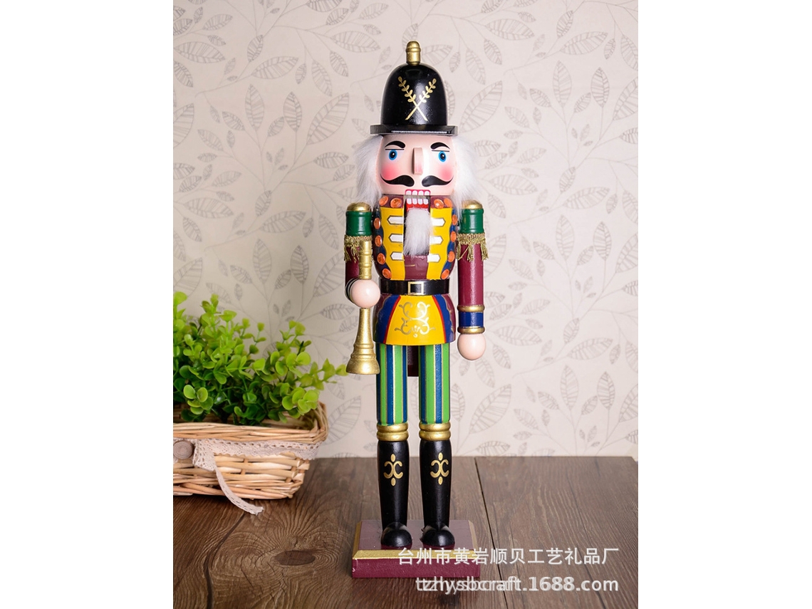 Muñeco De Soldado Cascanueces (regalo Creativo, Arte Pintado) Manualidad De Madera De 30cm