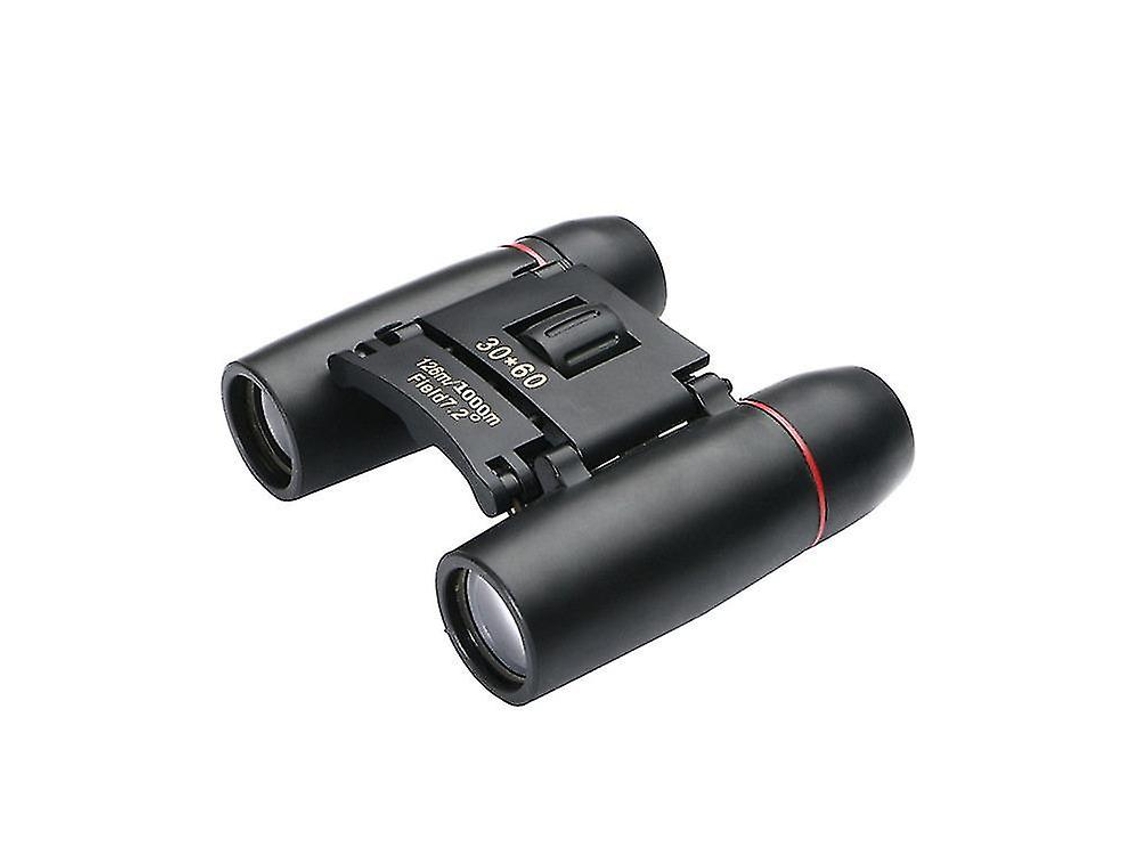 Binoculares plegables con zoom de 30x60, visión diurna y nocturna, con membrana roja baja, para observación de aves, escalada, senderismo, navegación, color negro Yizhood