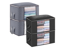 Caja de Almacenaje Contenedores Ropa Plegables NEVEANCE Gris (32x28x8cm)