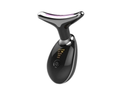 Dispositivo de belleza LED 3 en 1 con funciones de terapia de luz, vibración y calor.