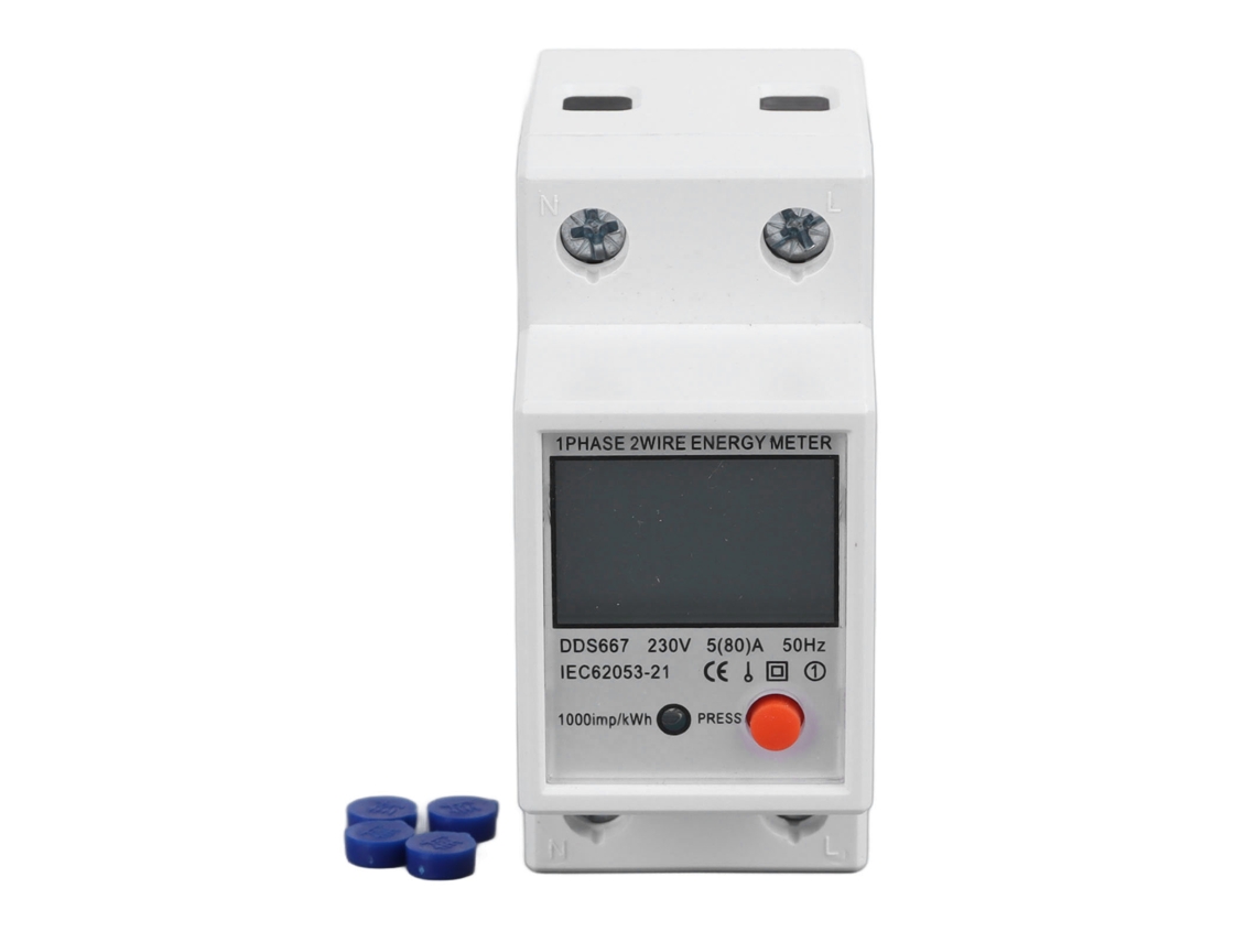 Medidor De Energía Multifuncional De 1 Fase Con Pantalla Lcd, Monitor Inteligente De Potencia Para Hogar, 200-250v, Seguridad Eléctrica