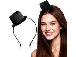 Serrage-tête Chapeau Haut De Forme Mini Negro En Polyester Ligero Pour Mujers Adultos, Design Unique