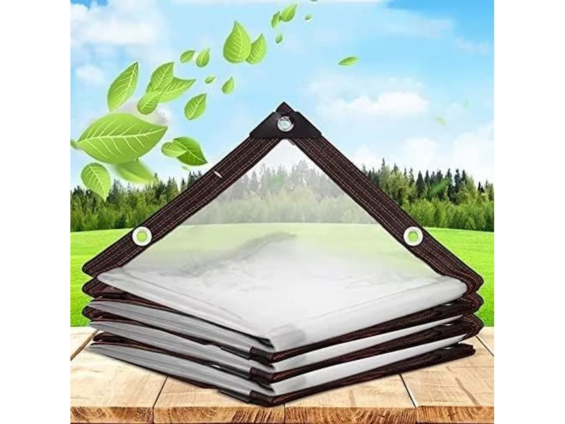 Lona Impermeable Transparente Con Ojales - Muebles De Jardín - Uso Exterior - 2x1 M