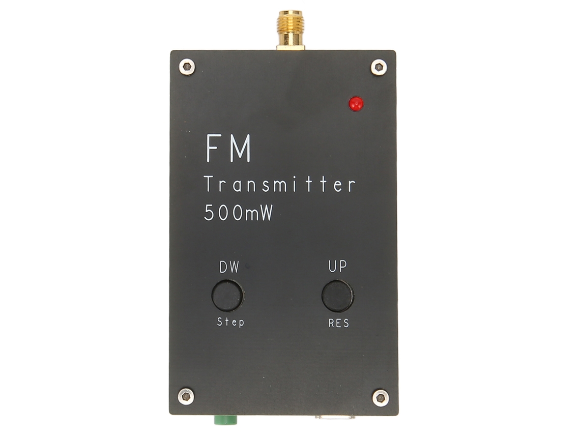 Transmisor Fm Estéreo Portátil Rc Fmnd De 500 Mw Y 2000 M, 88-108 Mhz, Fabricado En Aleación De Aluminio.