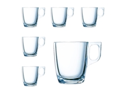 Luminarc Nuevo - Juego de 6 tazas de café de 9 cl en vidrio texturizado extra resistente