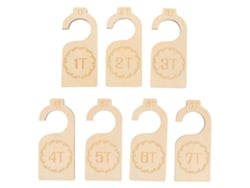 Separador De Armário Para Bebê 7 Peças Madeira Organizador De Roupas Closet Divider
