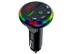 Transmisor de FM YIZHOOD F13 Encendedor de cigarrillos USB Tarjeta SD USB Carga rápida Bluetooth 5.0 Kit de coche manos libres MP3 negro