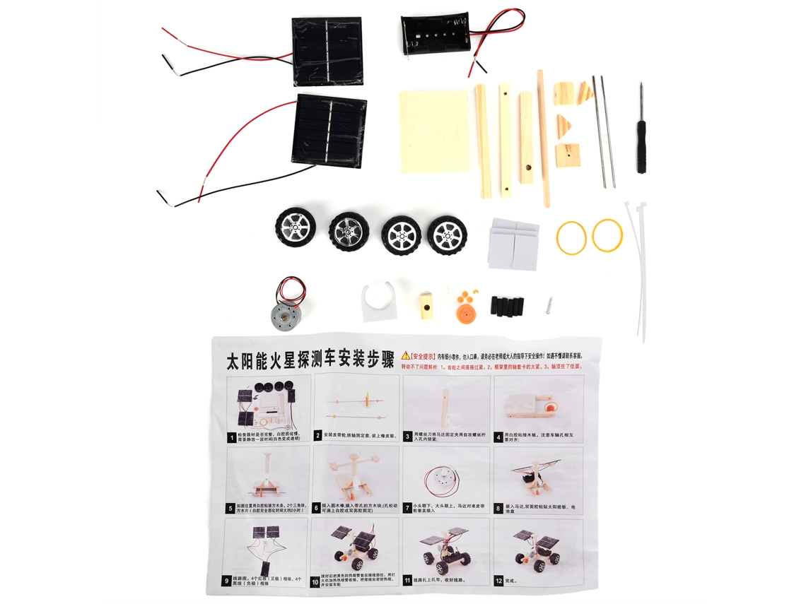 Ats-kit De Coche Solar Diy Para Experimentos Científicos Con Motor Eléctrico, Juguete Educativo De Construcción
