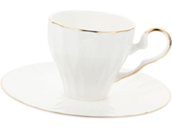 Juego De Taza Y Platillo De Cerámica Para Café, Leche O Jugo - Diseño Sencillo