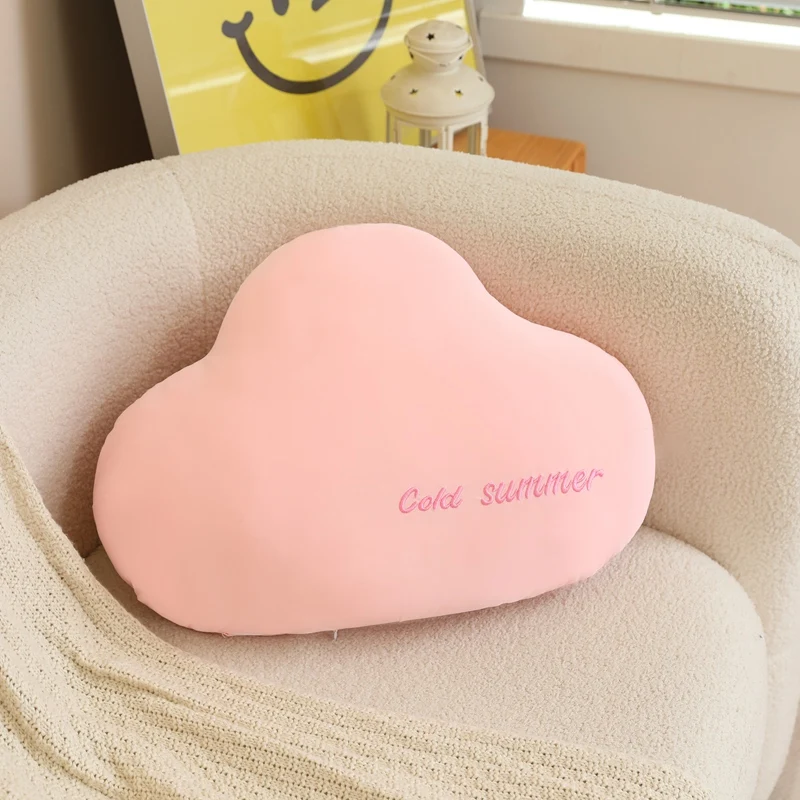 (rosa 50cm) Cojín De Sofá Tipo Nube De Seda Helada Para Adultos