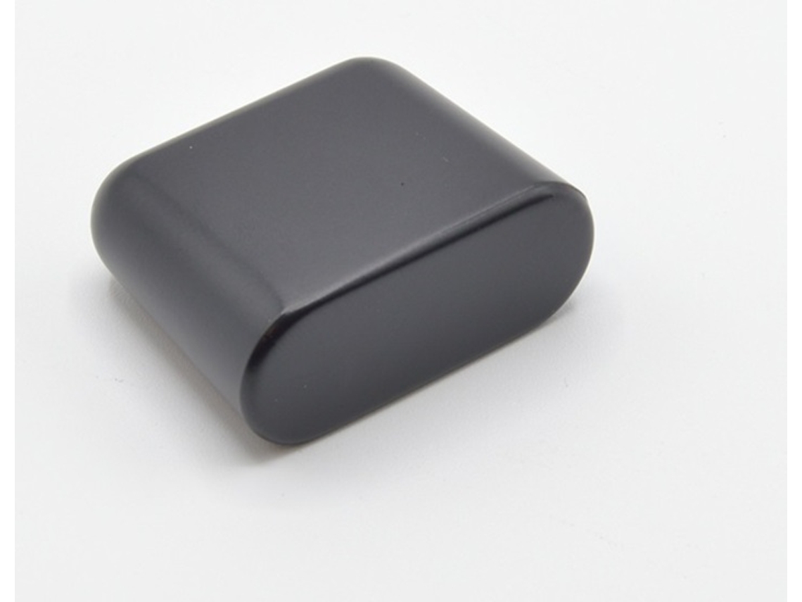 Pomo Para Mueble Zamac 34x14 Mm Negro Mate Lote De 11