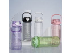 Botella De Agua Deportiva De 1500 Ml Con Vaso Portátil A Prueba De Fugas Para Actividades Al Aire Libre.