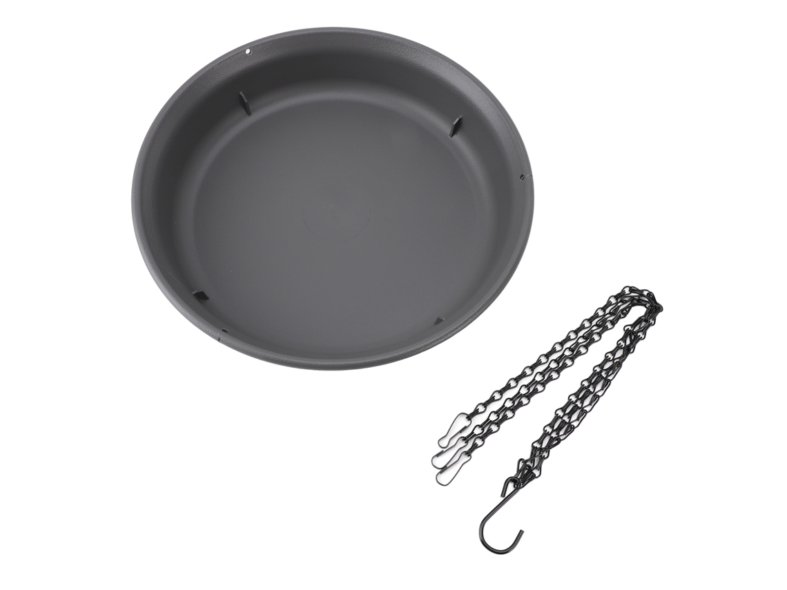 Colgante Comedero Para Pájaros De Metal Con Cadena: Plato Baño Aves Exterior