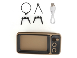 Alto-falante Bluetooth Retrô Com Suporte Para Celular, Som Hd 80hz-20khz, Bateria 1500mah