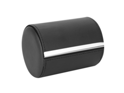 Estuche portátil para corbatas, antiarrugas, para hombre, con forma cilíndrica, de piel sintética y protección impermeable.