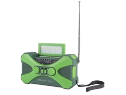 Radio de emergencia de 10000 mAh, manivela solar con cargador, LED verde Panoona