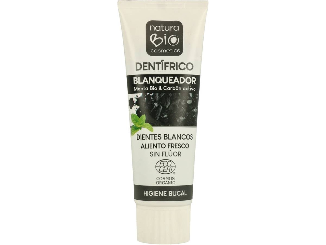 Pasta de Dientes NATURABIO COSMETICS Menta Bio y Carbón (75 ml)