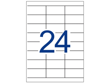 Etiquetas Adhesivas Multi3 Rectas, 100 Hojas APLI (Blanco - 70 X 33,8 mm)