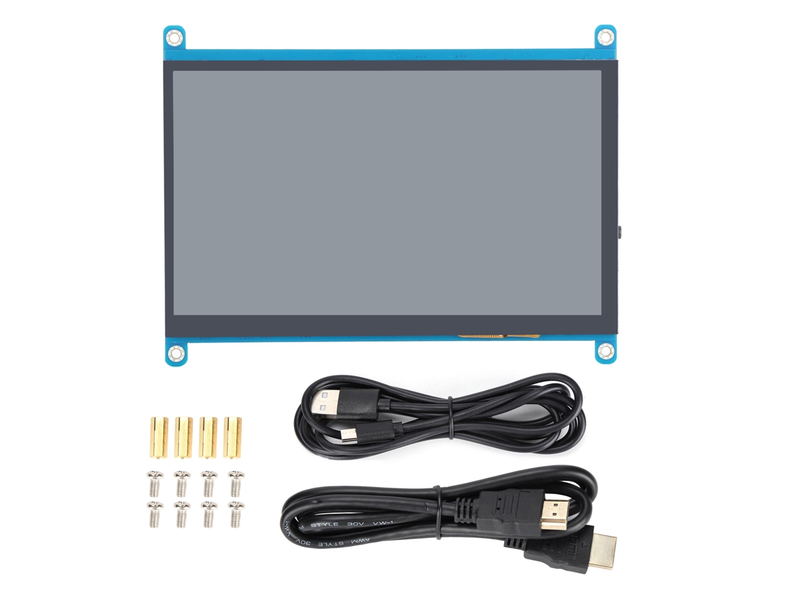 Pantalla De 7 Pulgadas Con Retroiluminación Para Raspberry Pi, Monitor Lcd 1024×600 (versión Tn No Táctil), Accesorios De Computadora