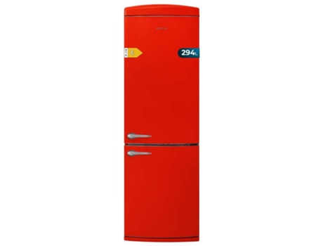 Frigorífico Combi 2 Puertas Retro de 294 L Bolero CoolMarket Combi Origin 294 Red E Altura 190 cm y 60 de Ancho Total No Frost Multi Cooling Ultra ...