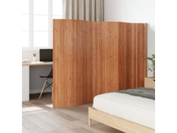 Biombo de bambú marrón de 165 x 400 cm WSD295496 Adorable Home