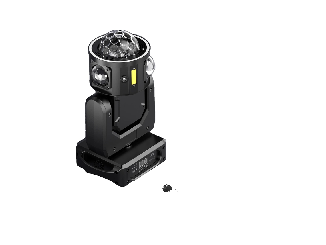 Linterna frontal LED móvil, 120 W de potencia, efectos RGBW, control DMX, color negro, enchufe UE OEM