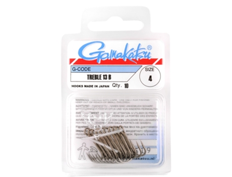 Paquete de 10 ganchos GAMAKATSU Treble 13 10 10