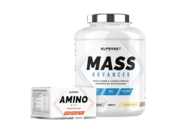 Programa de Masaje para Principiantes Mass Advanced 2.5kg Crema de Vainilla Amino Max Superset Nutrition